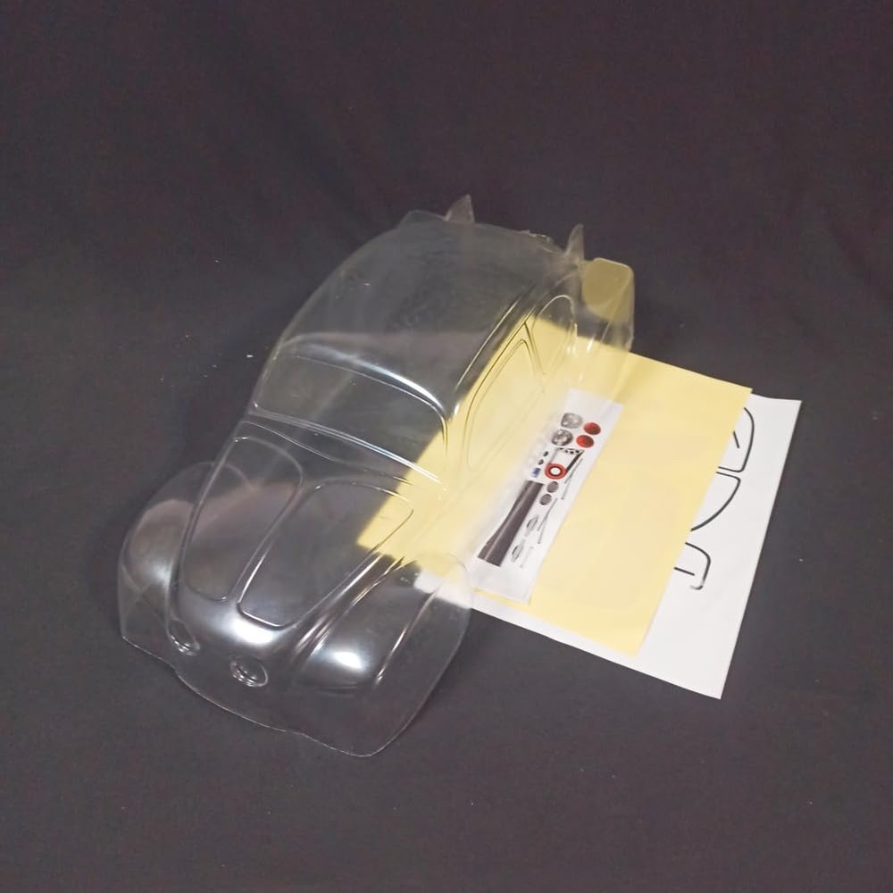 SANTAIZI 313mm Wheelbase RC Body Beetle LEXAN PC Shell Width 200mm for MT and Crawler Car (Clear Body)