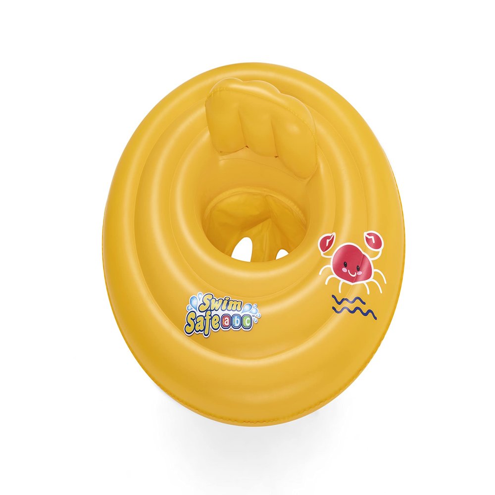Bestway Swim Safe ABC WonderSplash Round 3-Ring Inflatable Baby Boat