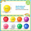32 Pcs Motivational Stress Balls 1.57 Inch Colorful Foam Balls Inspirational Stress Relief Gifts Hand Exercise Quotes for Relief Encouraging Motivating Adults Kids view 2