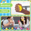 32 Pcs Motivational Stress Balls 1.57 Inch Colorful Foam Balls Inspirational Stress Relief Gifts Hand Exercise Quotes for Relief Encouraging Motivating Adults Kids view 3