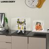 LANSCOERY Acrylic Display Case, Assemble Showcase Display Box for Collectibles, with Dustproof & Seamless Display Design, 11x11x11inch White Base view 3
