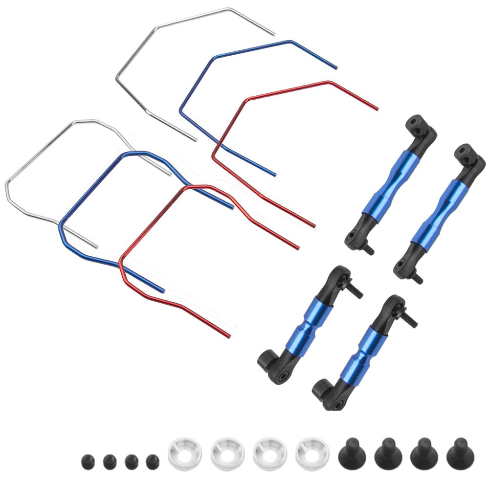 ShareGoo Front & Rear Sway Bar Kit Anti-Roll Bar Set Upgrade Parts Compatible with Traxxas 4X4 Slash Stampede Rustler Rally 1/10 RC Car