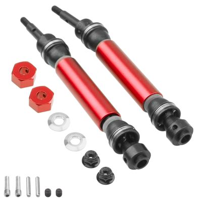 2Pcs ShareGoo Rear CVD Steel Drive Shaft Transmission Axle Compatible with Horizon Ecx 1/10 2WD Ruckus Axe Brutus Circuit Crush K&N Torment 1/10 RC Car (Red)
