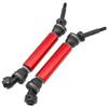 2Pcs ShareGoo Rear CVD Steel Drive Shaft Transmission Axle Compatible with Horizon Ecx 1/10 2WD Ruckus Axe Brutus Circuit Crush K&N Torment 1/10 RC Car (Red) view 2