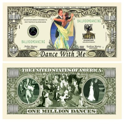 American Art Classics Pack of 100 - Ballroom Dancing Million Dollar Bill - Best Gift for Ball Room Dancers Or Anyone Who Loves Ballroom Dancing