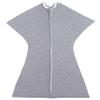 SleepingBaby Zipadee-Zip Transition Swaddle - Cozy Baby Swaddle Blanket with Zipper Convenience - Roomy Wearable Blanket for Easy Diaper Changes - Heather Grey, Medium (6-12 Month) view 1