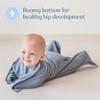 SleepingBaby Zipadee-Zip Transition Swaddle - Cozy Baby Swaddle Blanket with Zipper Convenience - Roomy Wearable Blanket for Easy Diaper Changes - Heather Grey, Medium (6-12 Month) view 4