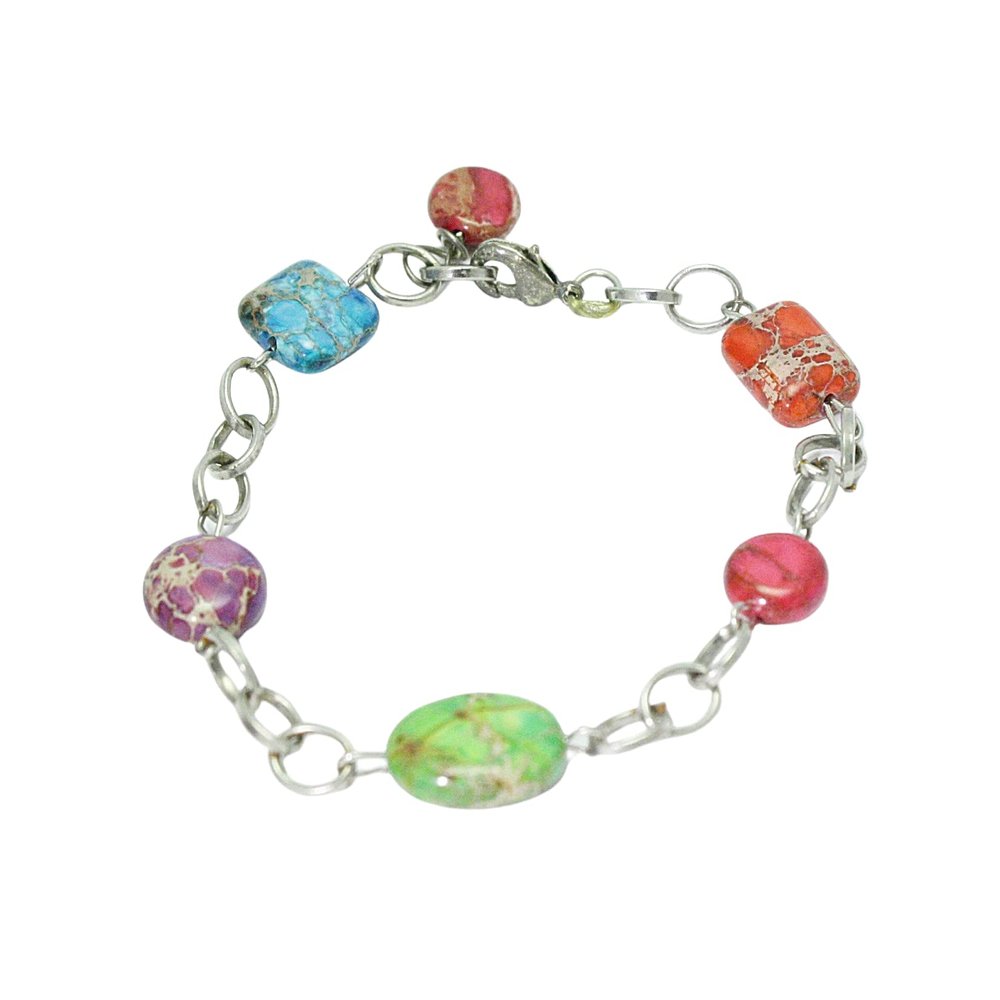 Aqua Tera Jasper Gemstone Bracelet