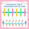 Jexine 4 Pack Children's Walking Ropes with 12 Handles Colorful Outdoor Safety Line for Toddlers Kids Preschool Daycare School Kindergarten Baby, up to 12 Children 2 Teachers(Classic Color) view 4
