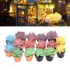 Agatige 16pcs Dollhouse Potted Plants, Resin Miniature Dollhouse Plants for 1:12 Dollhouse view 2