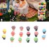 Agatige 16pcs Dollhouse Potted Plants, Resin Miniature Dollhouse Plants for 1:12 Dollhouse view 3