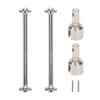 RCAWD Rear Driveshaft Set for 1/8 Losi LMT Upgrades, Dogbones & Diff Outdrive Drive Shafts for 4X4 Solid Axle Monster Truck #LOS04021, #LOS04022, Parts for #LOS242038, #LOS242049 Silver view 1