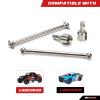 RCAWD Rear Driveshaft Set for 1/8 Losi LMT Upgrades, Dogbones & Diff Outdrive Drive Shafts for 4X4 Solid Axle Monster Truck #LOS04021, #LOS04022, Parts for #LOS242038, #LOS242049 Silver view 2