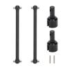 RCAWD Rear Driveshaft Set for 1/8 Losi LMT Upgrades, Dogbones & Diff Outdrive Drive Shafts for 4X4 Solid Axle Monster Truck #LOS04021, #LOS04022, Parts for #LOS242049, #LOS242038 Black view 1