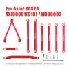 ZIWIJE Suspension Links Steering Links Set Aluminum for Axial SCX24 C10 AXI00001 AXI00002 (Red) view 2