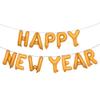 16inch Happy New Year Banner Letter 2021 Foil Balloon Banner Happy New Year Party Decoration Celebration Supplies (NEW YEAR Orange) view 1