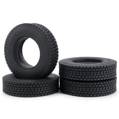RC-Hub 4pcs Wheels Tires 22mm Rubber Tires with Foam for 1/14 Tamiya Tractor Truck Trailer RC Crawler Car