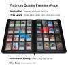 Rayvol Premium 16-Pocket 100 Card Binder, Ringless Trading Card Album Folder - Side Loading Black Page Pocket Binder for TCG -Red view 3
