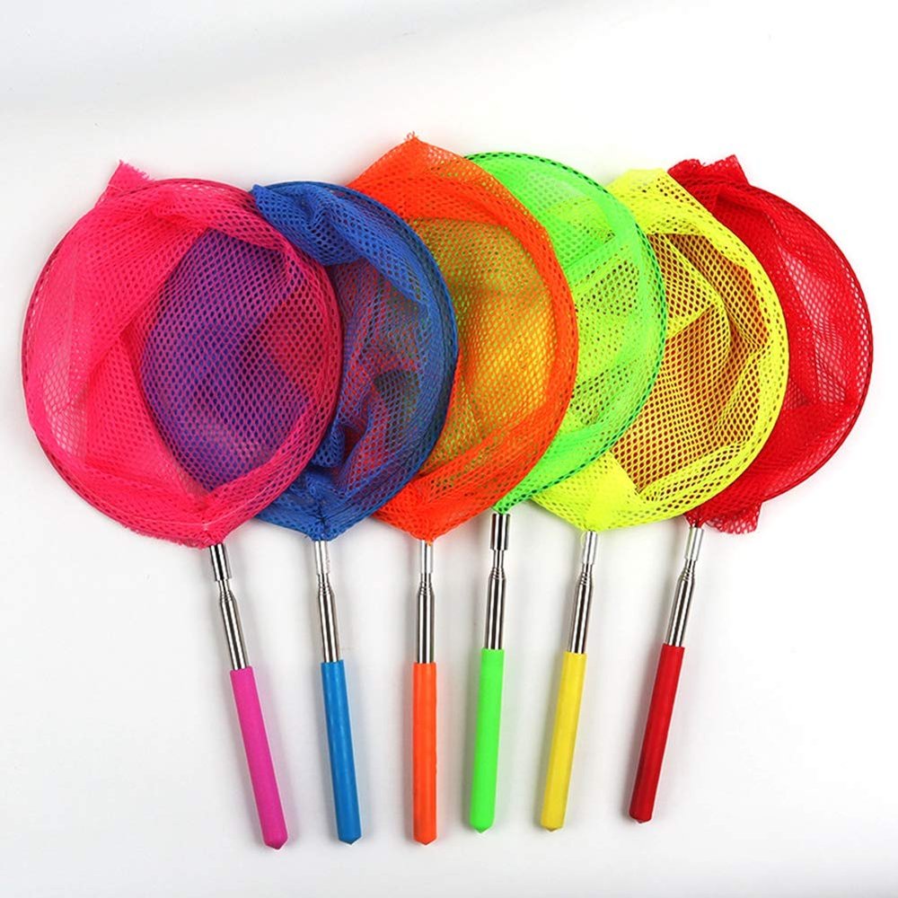 Ochine 1 Pack Colorful Telescopic Butterfly Net Set, Insect Catching Nets, Small Fishing Nets, Kids Outdoor Toy, Random Color