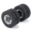 RC-Hub 2pcs RC Rear Wheels with Rubber Tires 25mm for 1/14 Tamiya Tractor Truck Trailer RC Crawler Car view 1