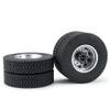 RC-Hub 2pcs RC Rear Wheels with Rubber Tires 25mm for 1/14 Tamiya Tractor Truck Trailer RC Crawler Car view 2