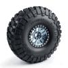 Que-T 4pcs/Set Wheel Tires Set, 2.2inches Wheel Rims Hubs with 150mm Rubber Tires Tyres for Axial RBX10 AXI03005 RR10 1/10 RC Crawler Car (Titanium Black) view 3