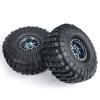 Que-T 4pcs/Set Wheel Tires Set, 2.2inches Wheel Rims Hubs with 150mm Rubber Tires Tyres for Axial RBX10 AXI03005 RR10 1/10 RC Crawler Car (Titanium Black) view 4