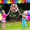 Small Dog Paw Piata Puppy Birthday Party Supplies Animal Themed Birthday Piata with Blindfold Bat Confetti for Pet Cow Themed Party Baby Shower Decorations Favors(Coffee) view 3