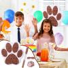 Small Dog Paw Piata Puppy Birthday Party Supplies Animal Themed Birthday Piata with Blindfold Bat Confetti for Pet Cow Themed Party Baby Shower Decorations Favors(Coffee) view 4