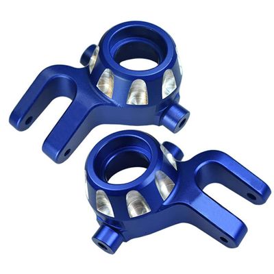 Aluminum Alloy Front Steering Knuckle Arms for Traxxas 1/8 4WD Sledge Monster Truck Replace 9537 2pcs - Blue