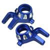 Aluminum Alloy Front Steering Knuckle Arms for Traxxas 1/8 4WD Sledge Monster Truck Replace 9537 2pcs - Blue view 1