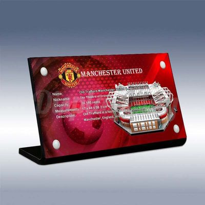 DK DISPLAYKING Acrylic Display Plaque for Old Trafford - Manchester United 10272 (Model Set is not Included)