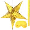 3 Pcs Foil Star Piata with a Blindfold and Bat for Kids Gold Foldable Festive Star Piata for Toddlers Birthday Girl Boys Adults Anniversary Baby Shower view 1