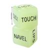 2 Pcs Romantic Fun Dice for Couples Naughty, Acrylic Dice Game for Adults Naughty Dice with Action Instructions, 36 Ways to Play Couples Dice Games Choices for Newlyweds Wedding (Noctilucent Green) view 2