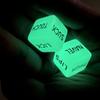 2 Pcs Romantic Fun Dice for Couples Naughty, Acrylic Dice Game for Adults Naughty Dice with Action Instructions, 36 Ways to Play Couples Dice Games Choices for Newlyweds Wedding (Noctilucent Green) view 3
