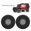 4PCS 1.7 Inch Tires Iron and Rubber RC Upgrade Accessories RC Wheel 10 Holes RC Rubber Tyre for SCX10 1/10 RC Car Parts (Grey) view 2