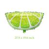 10Pcs Fruit Lime Balloons Large Fruit Green Lemon Foil Round Lemon Mylar Balloons for Summer Thanksgiving Harvest Fall Autumn Fruit Theme Party Decorations Supplies view 2