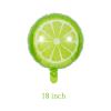 10Pcs Fruit Lime Balloons Large Fruit Green Lemon Foil Round Lemon Mylar Balloons for Summer Thanksgiving Harvest Fall Autumn Fruit Theme Party Decorations Supplies view 3