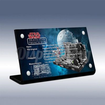 Acrylic Display Plaque for Death Star Trench Run Diorama 75329 (Model Set is not Included)