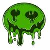 4 Melting Smiley Sticker Green Trippy Psychedelic Wild Strange Odd Weird view 1