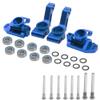 Vgoohobby Metal Rear Stub Axle Carriers, C-Hubs Caster Blocks, Steering Blocks Compatible with 1/10 Traxxas Slash 2WD Stampede 2WD Rustler 2WD Nitro Slash RC Car Upgrade Part #3752 3736 3632 (Blue) view 2