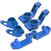 Vgoohobby Metal Rear Stub Axle Carriers, C-Hubs Caster Blocks, Steering Blocks Compatible with 1/10 Traxxas Slash 2WD Stampede 2WD Rustler 2WD Nitro Slash RC Car Upgrade Part #3752 3736 3632 (Blue) view 3