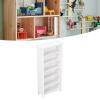 RTLR Dollhouse Book Cabinet, Simulation Decorative Dollhouse Birch Miniature Bookshelf 1:12 Scale for Childrens Home (White Bookcase) view 2