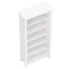 RTLR Dollhouse Book Cabinet, Simulation Decorative Dollhouse Birch Miniature Bookshelf 1:12 Scale for Childrens Home (White Bookcase) view 3