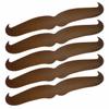 SayitBands Five (5) of Brown Snap Bracelets Moustache Style for Gifts and Party Favors view 1