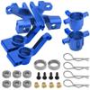 Vgoohobby Metal C-Hubs Caster Blocks, Steering Blocks & Rear Stub Axle Carriers w/Ball Bearings Compatible with 1/10 Traxxas Slash 4X4, Stampede 4X4, Rustler 4WD Replaces of 6837 6832 1952 (Blue) view 1