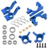 Vgoohobby Metal C-Hubs Caster Blocks, Steering Blocks & Rear Stub Axle Carriers w/Ball Bearings Compatible with 1/10 Traxxas Slash 4X4, Stampede 4X4, Rustler 4WD Replaces of 6837 6832 1952 (Blue) view 2