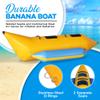 SereneLife Inflatable Floating Banana Boat, Towable Tube for Boating, 2 Riders, Includes Storage Bag, Food Pump, and Repair Kit view 3