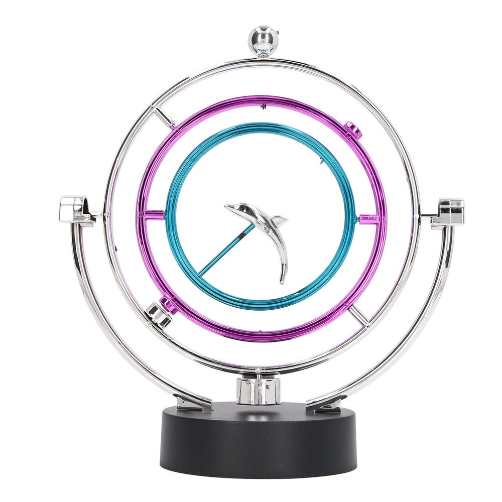 Hilitand Perpetual Motion Toy Great Circle Dolphin Perpetual Motion Device Physical Energy Desktop Decorations Perpetual Swing Toy for Home Office