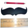 SayitBands Five (5) of Black Snap Bracelets Moustache Style for Gifts and Party Favors view 2
